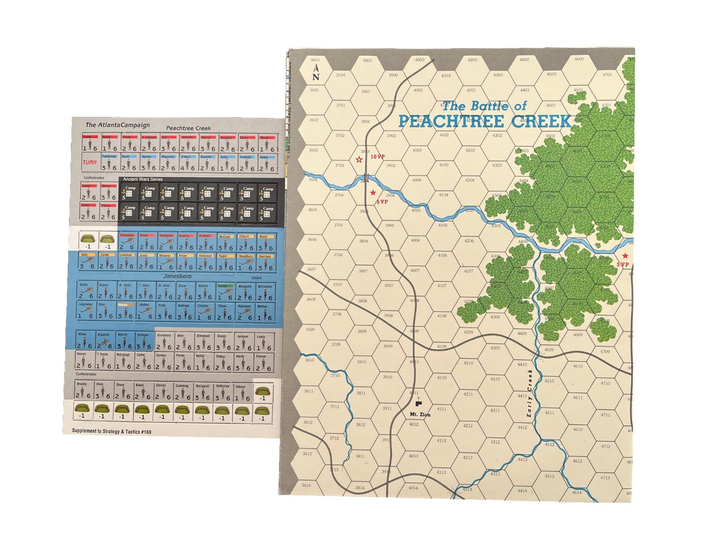 Strategy&Tactics Wargame Magazine #169 The Atlanta Campaign: Peachtree Creek