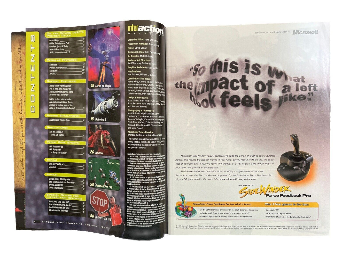 Vintage Interaction Magazine For Video Games Holiday 1997 - Lords Of Magic