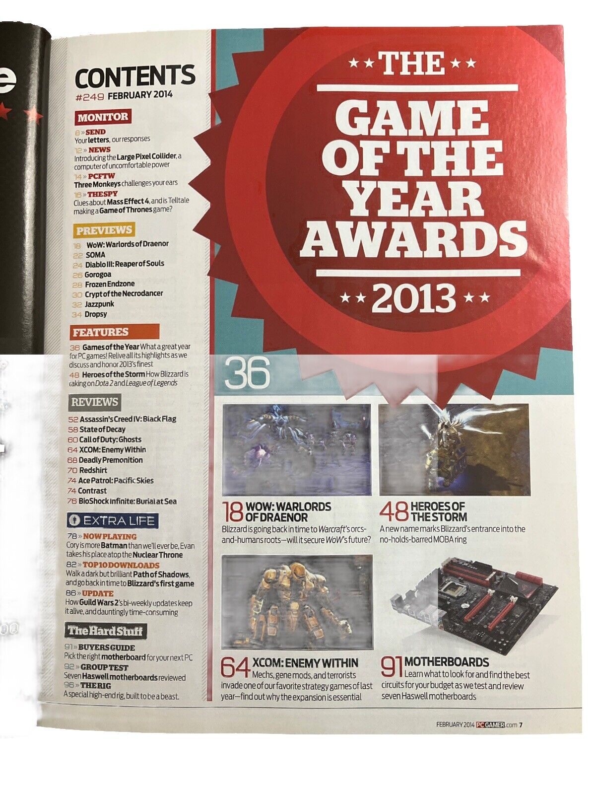 PC GAMER Video Game Magazines #249 February 2014 Games Of The Year 2013