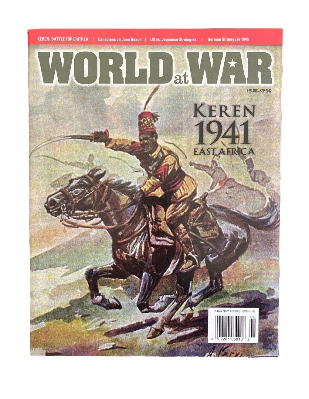 World At War Magazine #25 With Historical Tabletop Game Keren - East Africa 1941