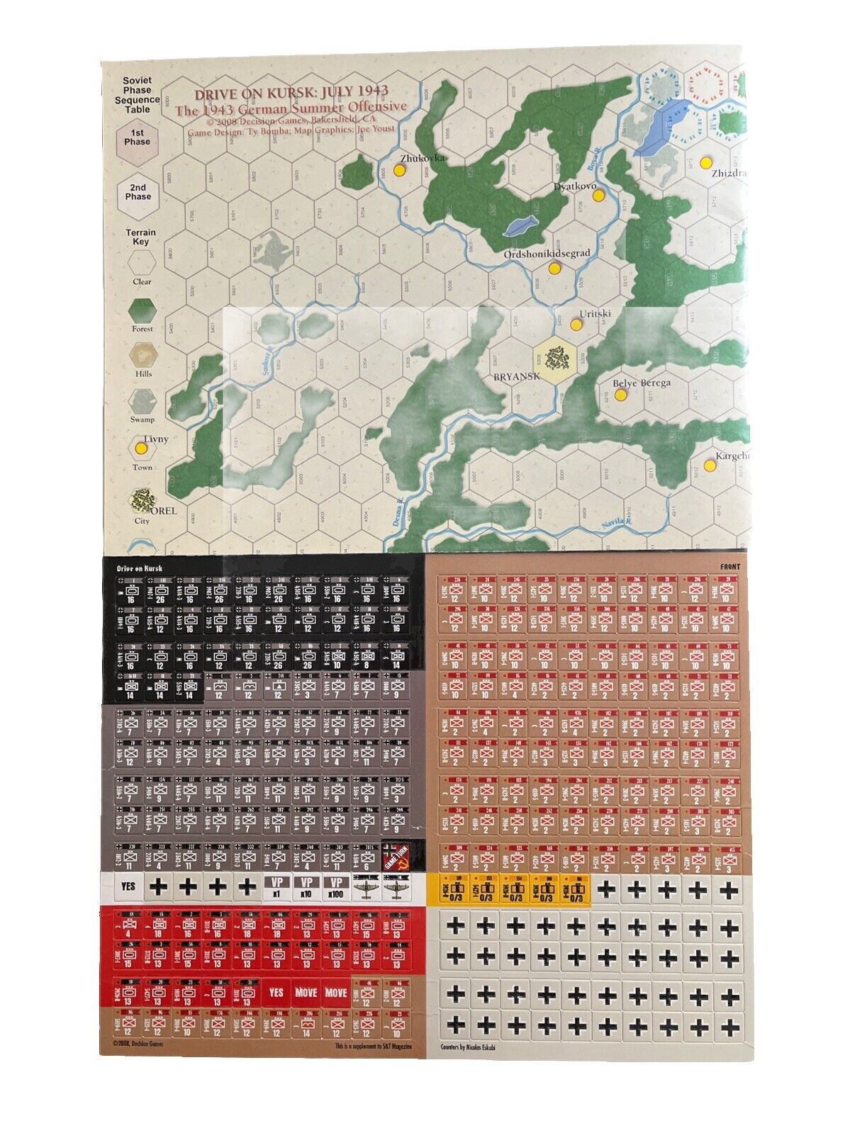 Strategy &Tactics Magazine With Complete War Game #253-The Battle Of Kursk,1943