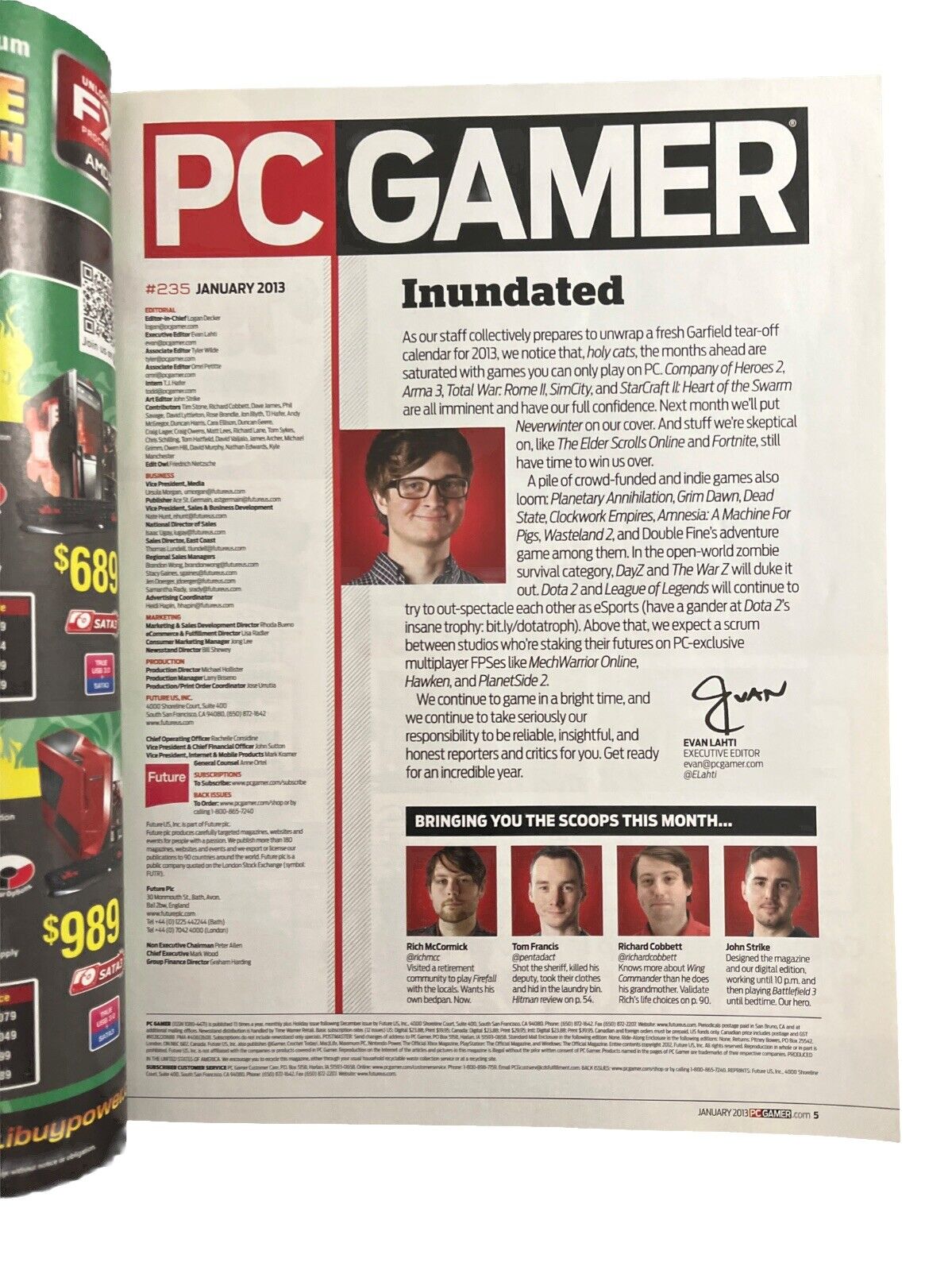 JANUARY 2013 PC GAMER #235 Vintage video game magazine - TROPICO 4 Gold Edition