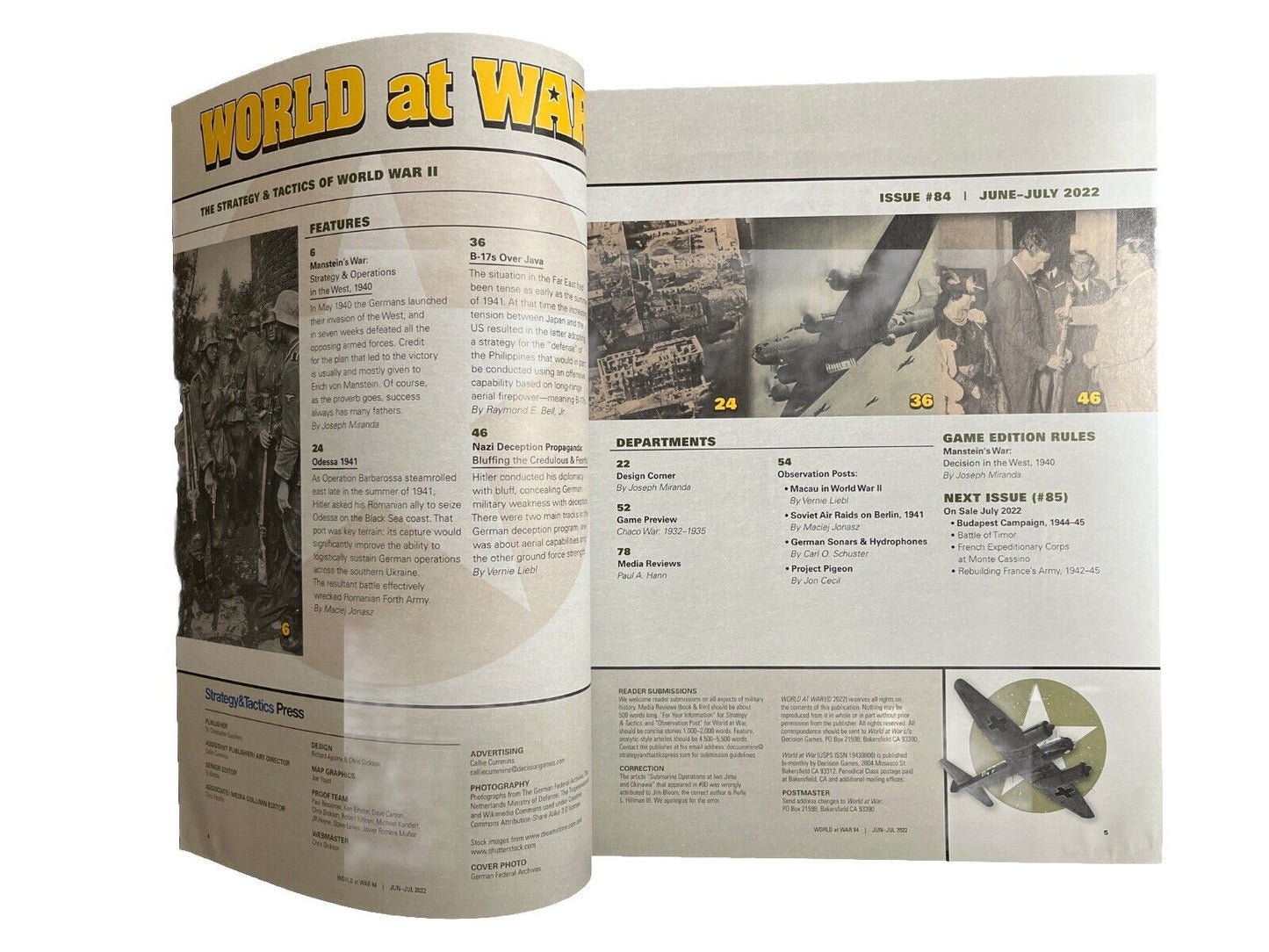 World At War Magazine #84 With Military History Board Game - Manstein’s War