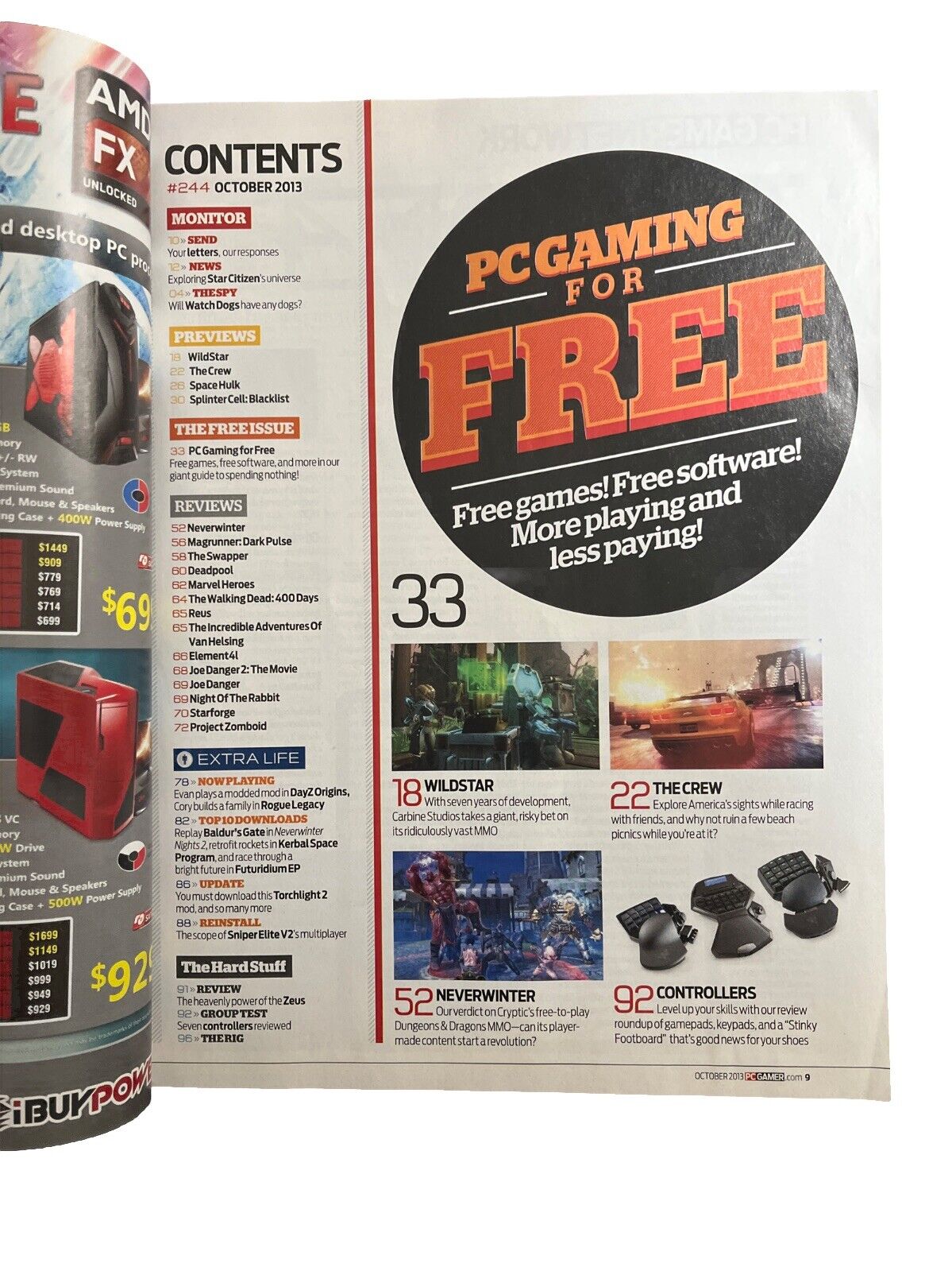 OCTOBER 2013 PC GAMER Vintage video game magazine - PC GAMING FOR FREE #244