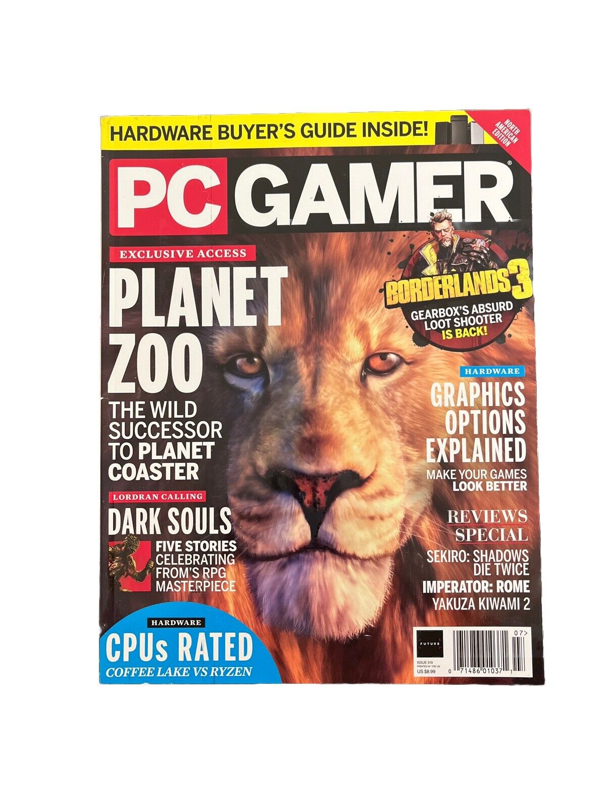 PC Gamer Video Games Magazine July 2019 #319 Planet Zoo