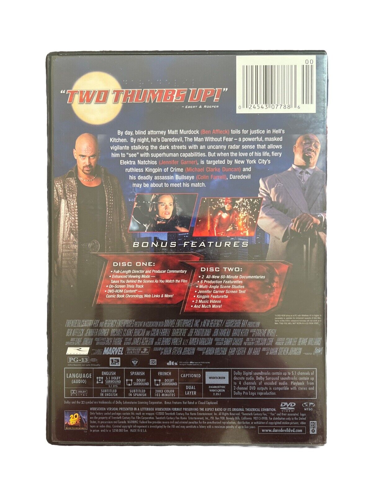 Vintage Movie Daredevil (DVD, 2009, 2-Disc Set, Special Edition Widescreen)