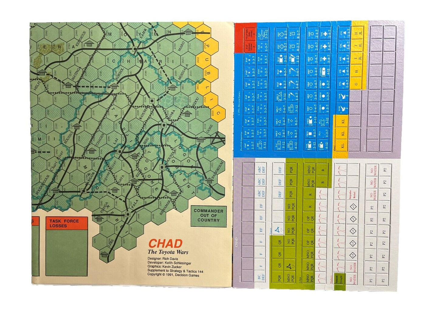 Strategy & Tactics Combat Wargame Magazine #144 1991 Chad The Toyota Wars