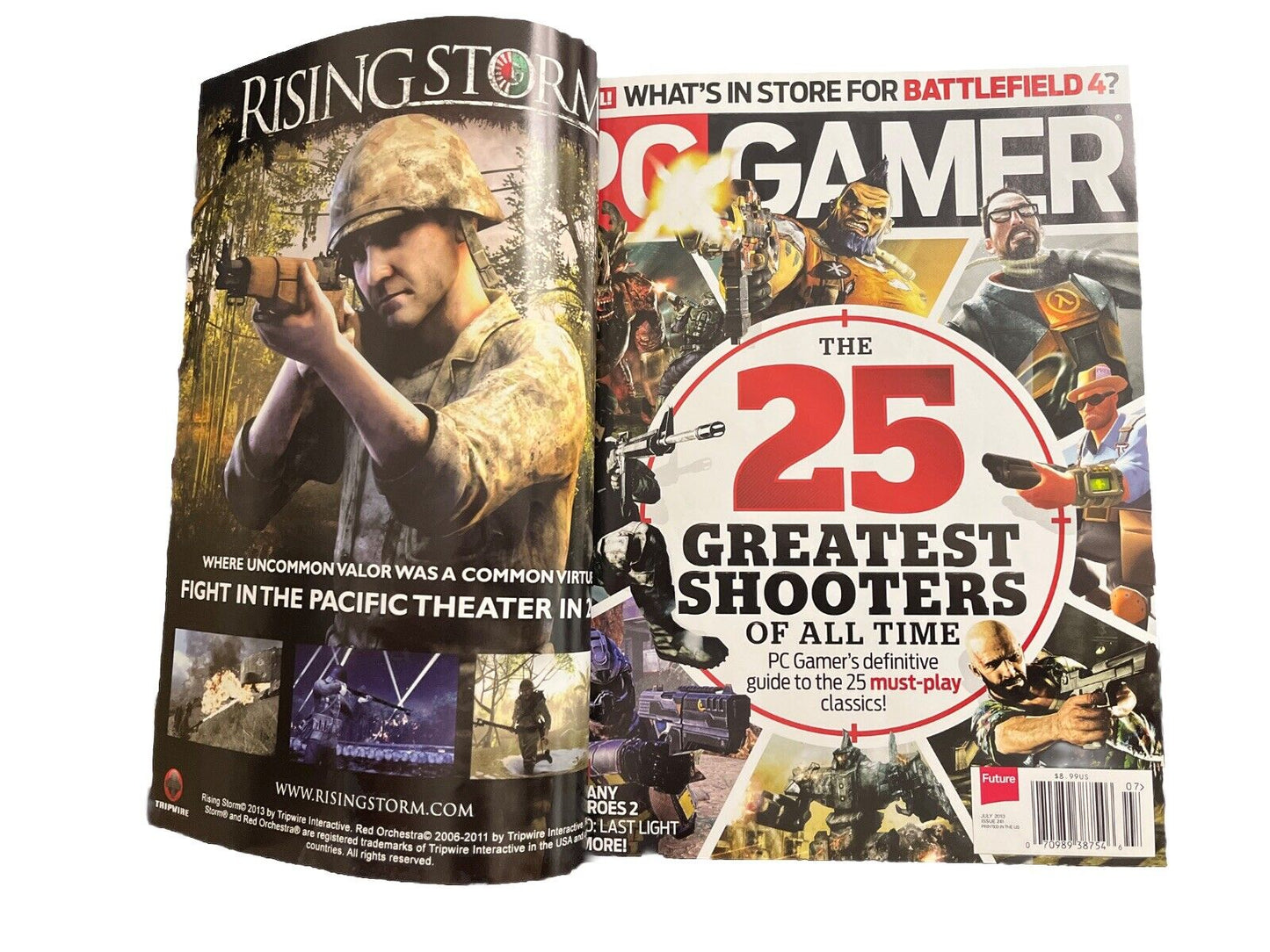 July 2013 #241 PC Gamer Video GameMagazine The 25 Greatest Shooters of All Time