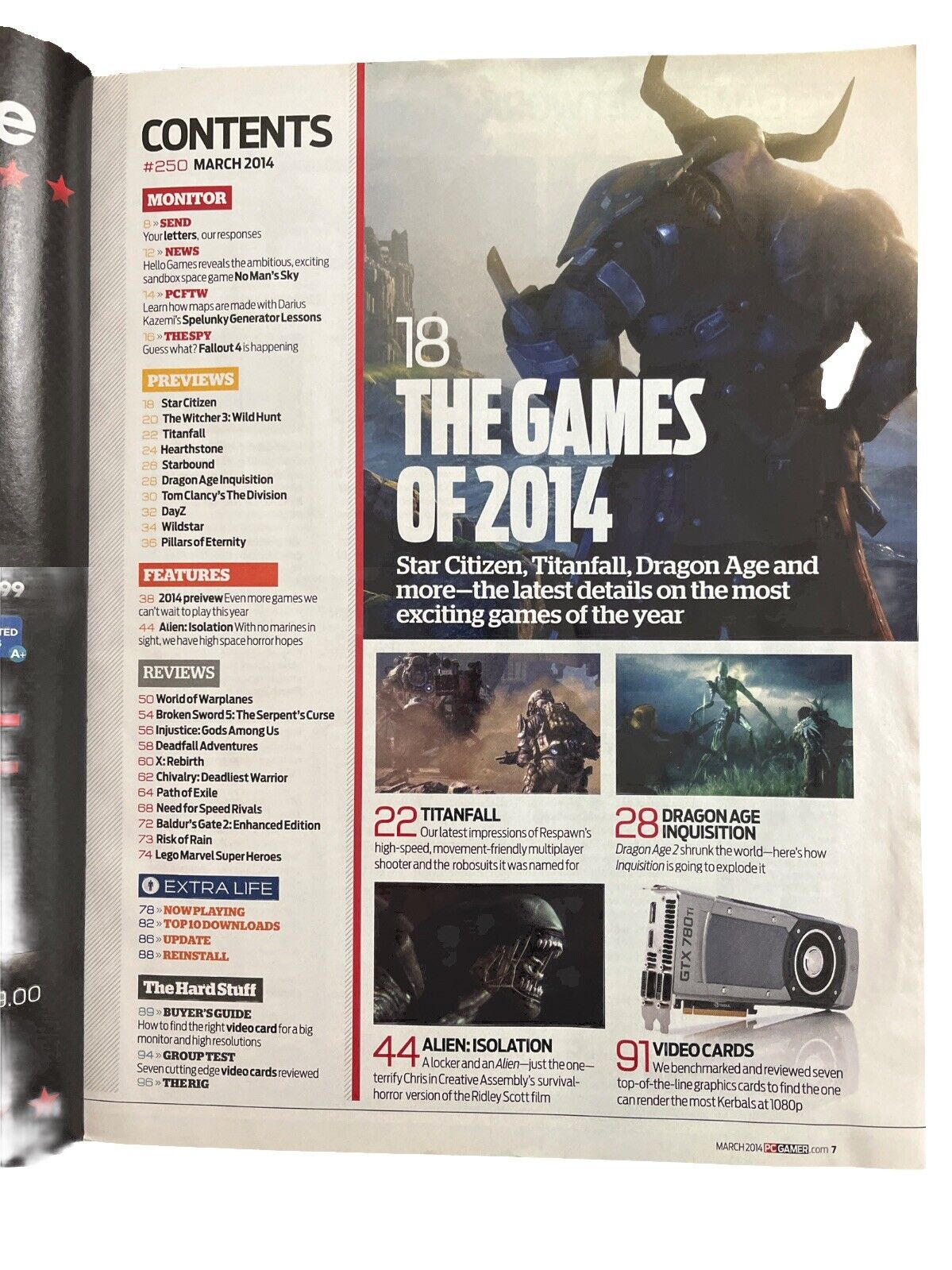 PC GAMER Computer Video Game Magazine MARCH 2014 #250 The Greatest Games Of 2014