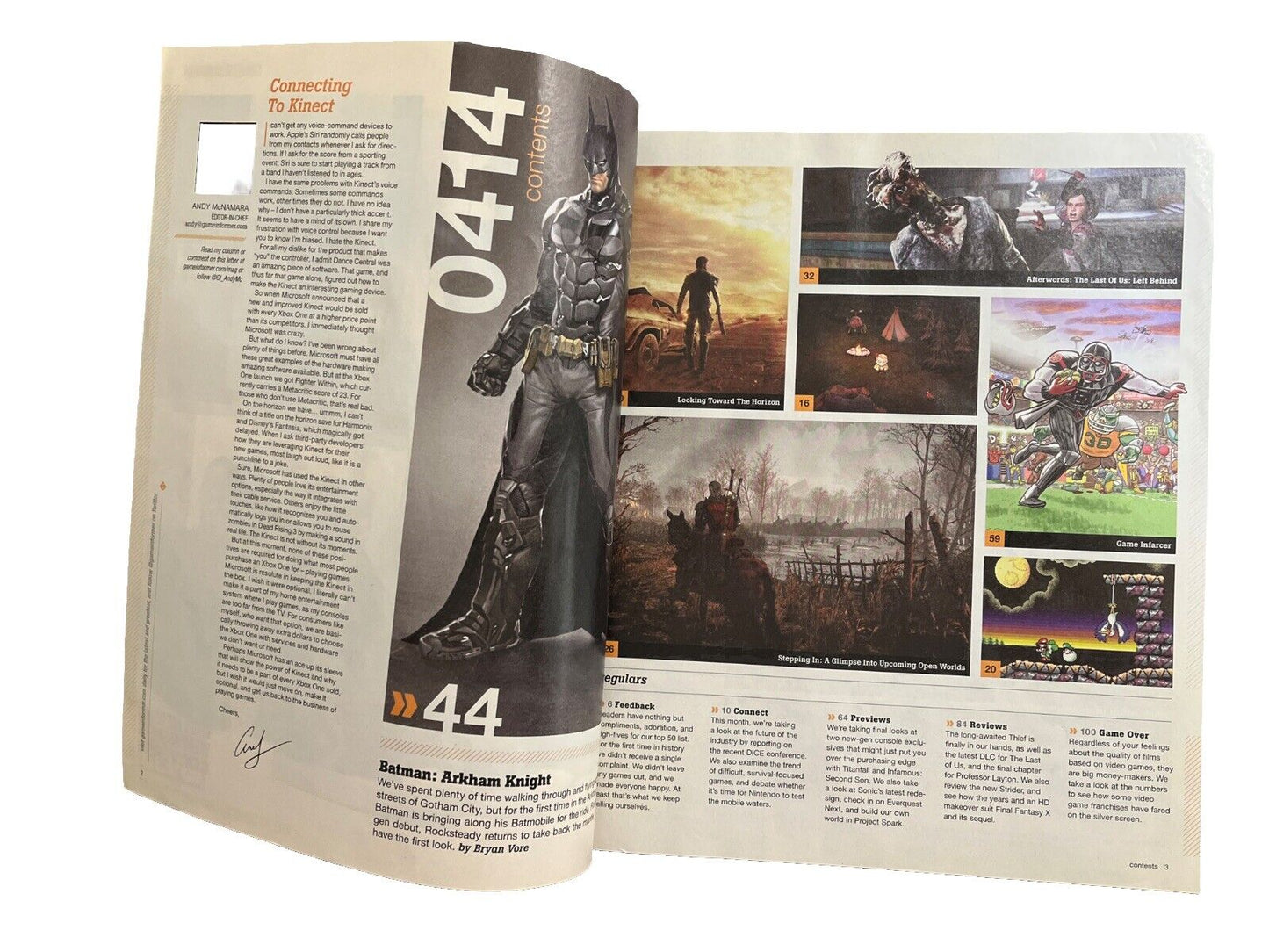 April 2014 Game Informer #252 Vintage Video Game Magazine Batman: Arkham Knight