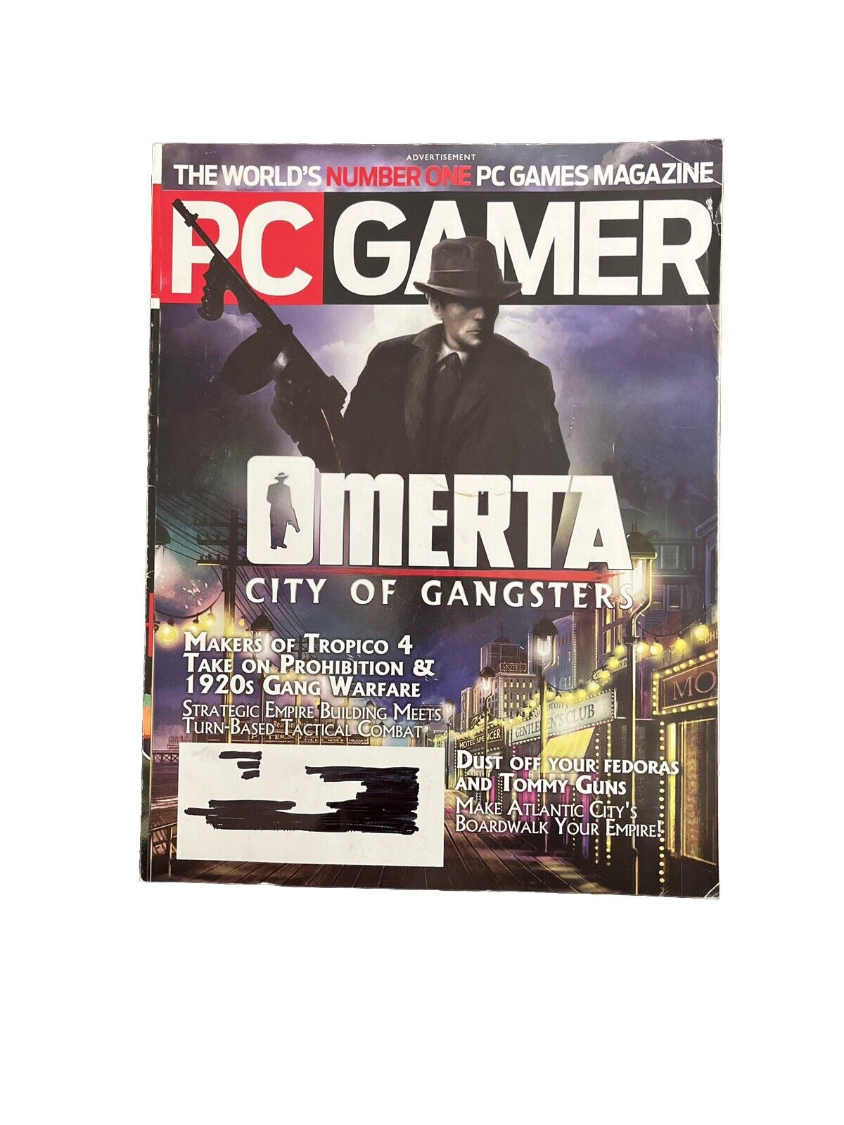 HOLIDAY 2012 PC GAMER video game magazine - OMERTA CITY OF GANGSTER