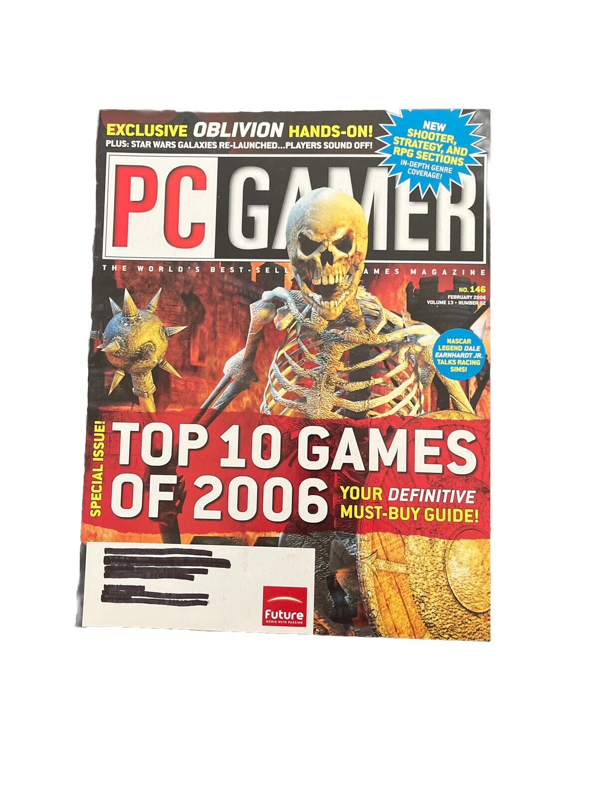 February 2006 PC Gamer #146 Antique video Game Magazine Top 10 Games of 2006