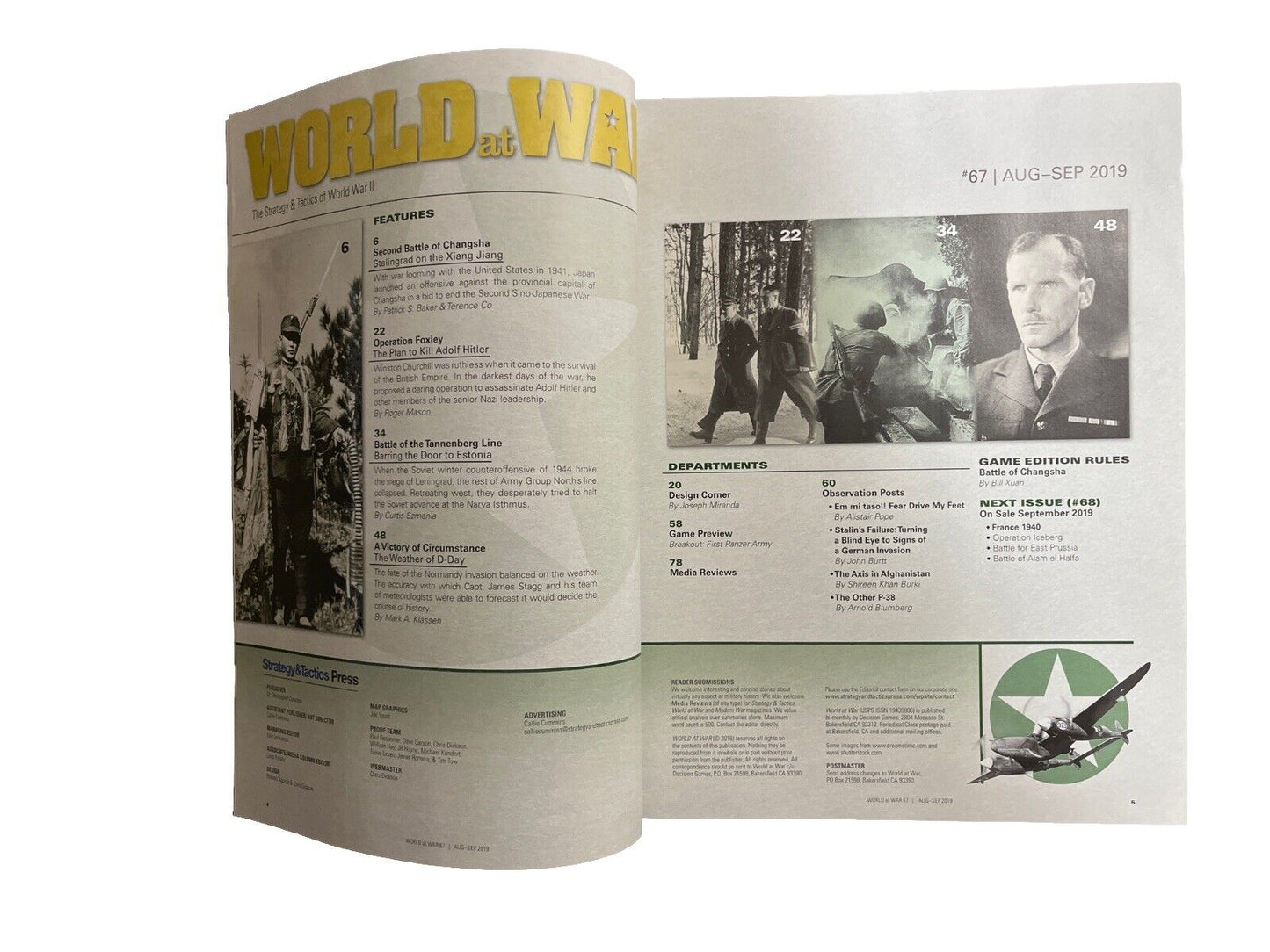 World At War Magazine #67 With Historical War Game - Second Battle of Changsha