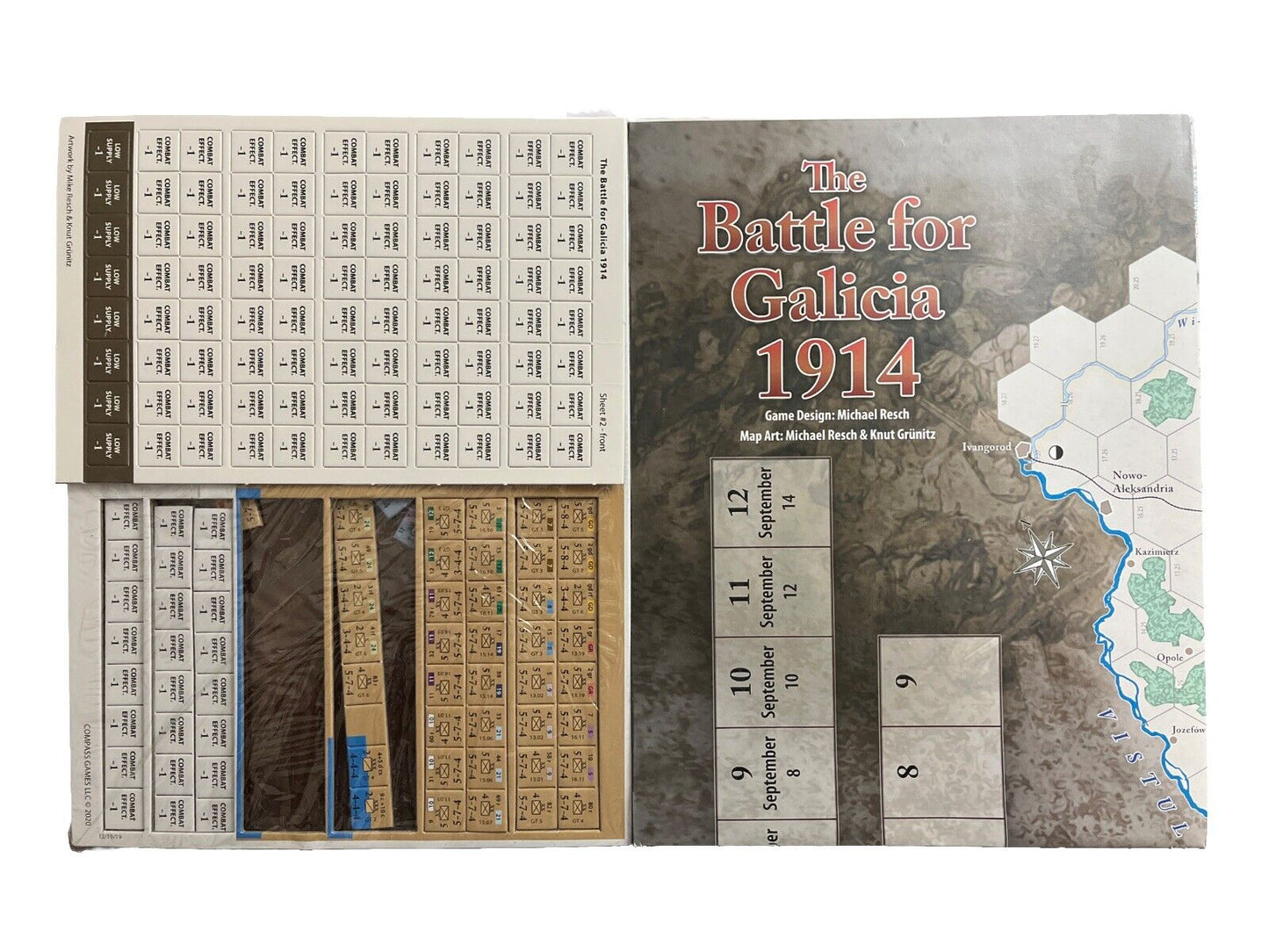 Compass Games Paper Wars Magazine #97 With Historical Board Game - Galicia 1914