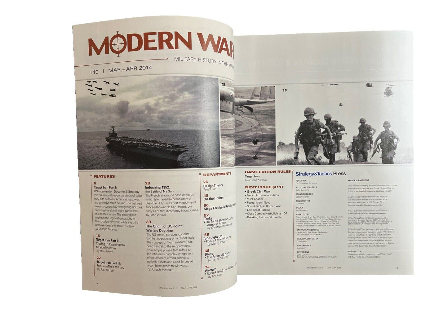 Decision Games Modern War Magazine #10 With History Tabletop Game - Target Iran