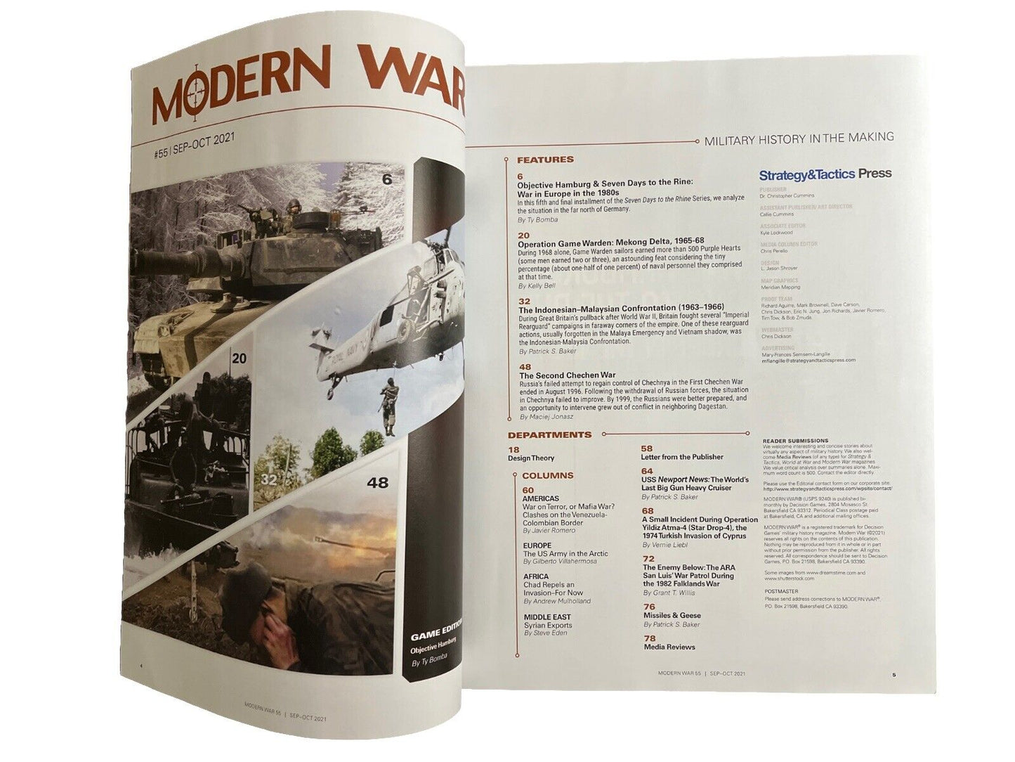 Modern War Magazine #55 With Board Game - Objective Hamburg 7 Days To The Rhine