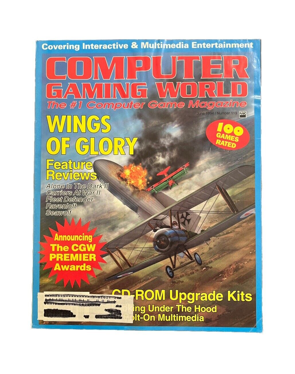 Computer Gaming World Strategy Magazine #119 June 1994 Wings Of Glory