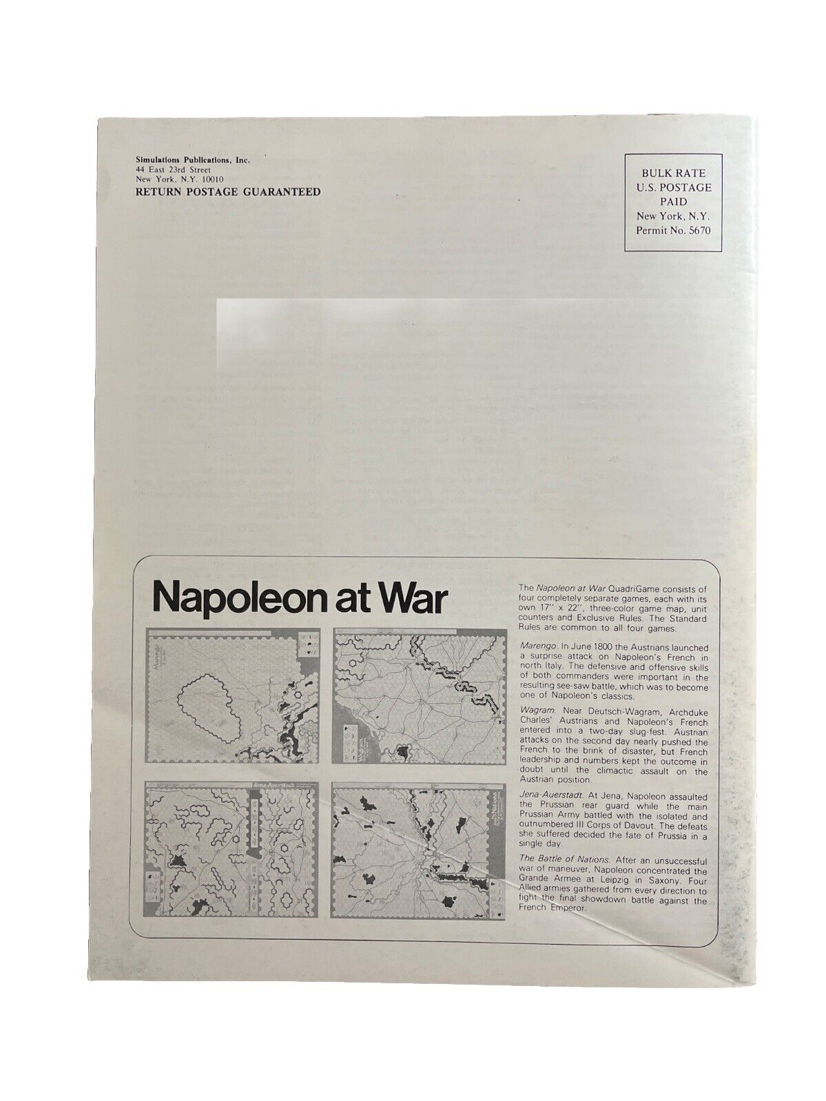 Vintage SPI MOVES Magazine #23 October-November 1975 Tabletop RPG Wargames