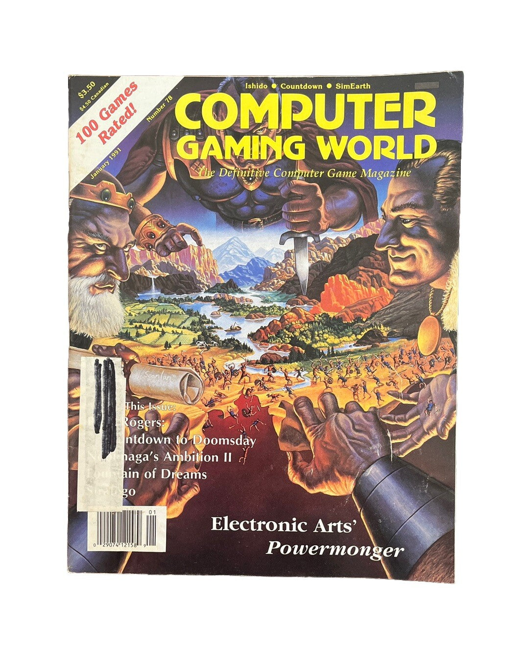 Computer Gaming World PC Game Magazine #78 1991 Electronic Arts’ Powermonger