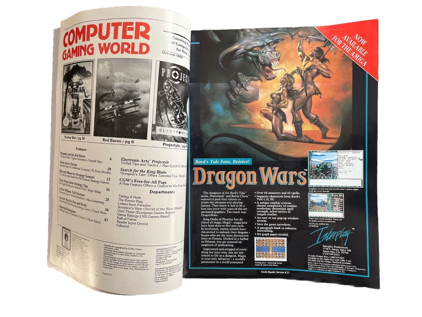 Computer Gaming World Strategy Magazine #75 Oct 1990 Red Baron By Dynamix