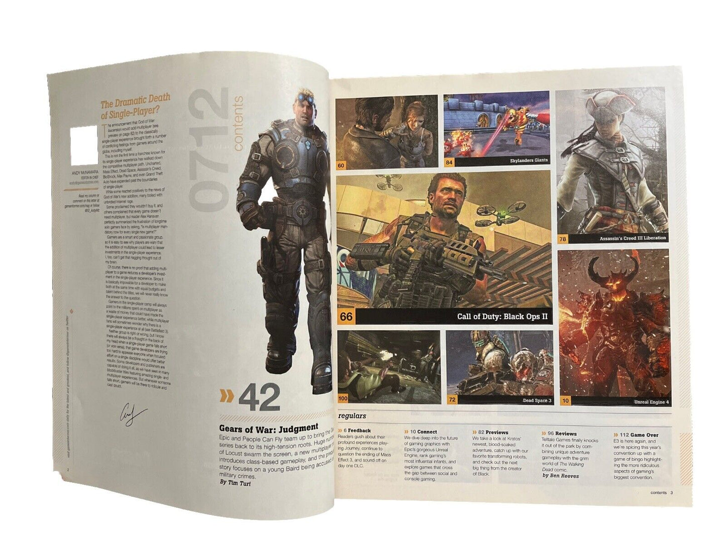 July 2012 Game Informer Vintage Video Game Magazine #231 Gears of War: Judgement