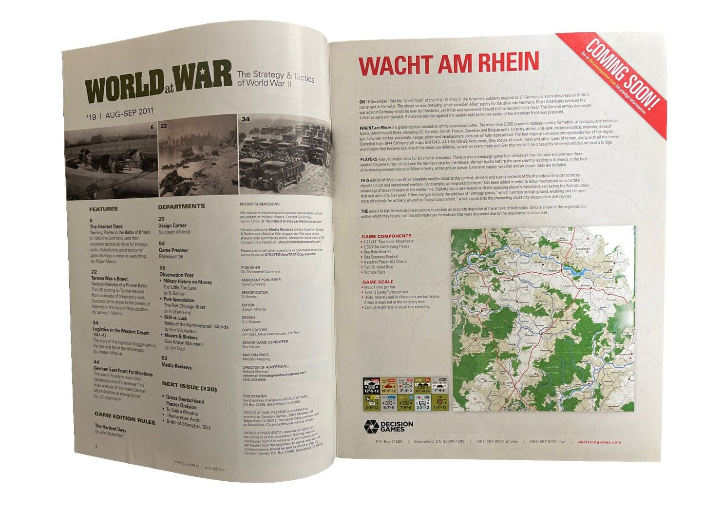 World At War Magazine #19 With Military History Board Game - The Hardest Days