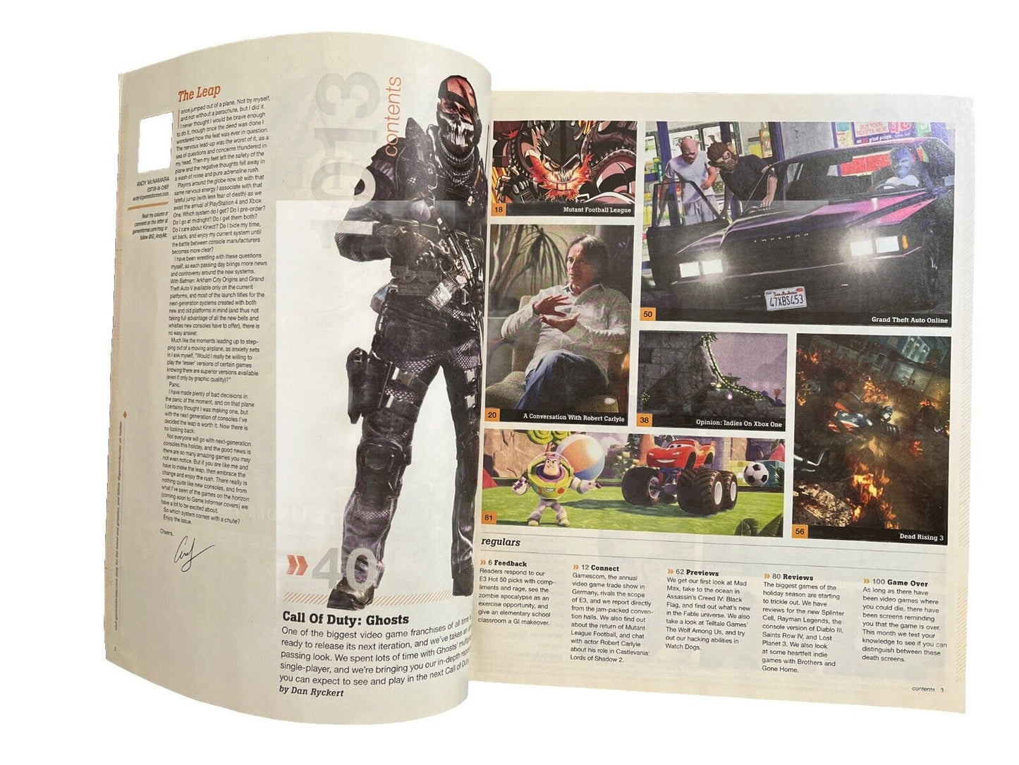 October 2013 Game Informer #246 Vintage Video Game Magazine Call Of Duty: Ghosts