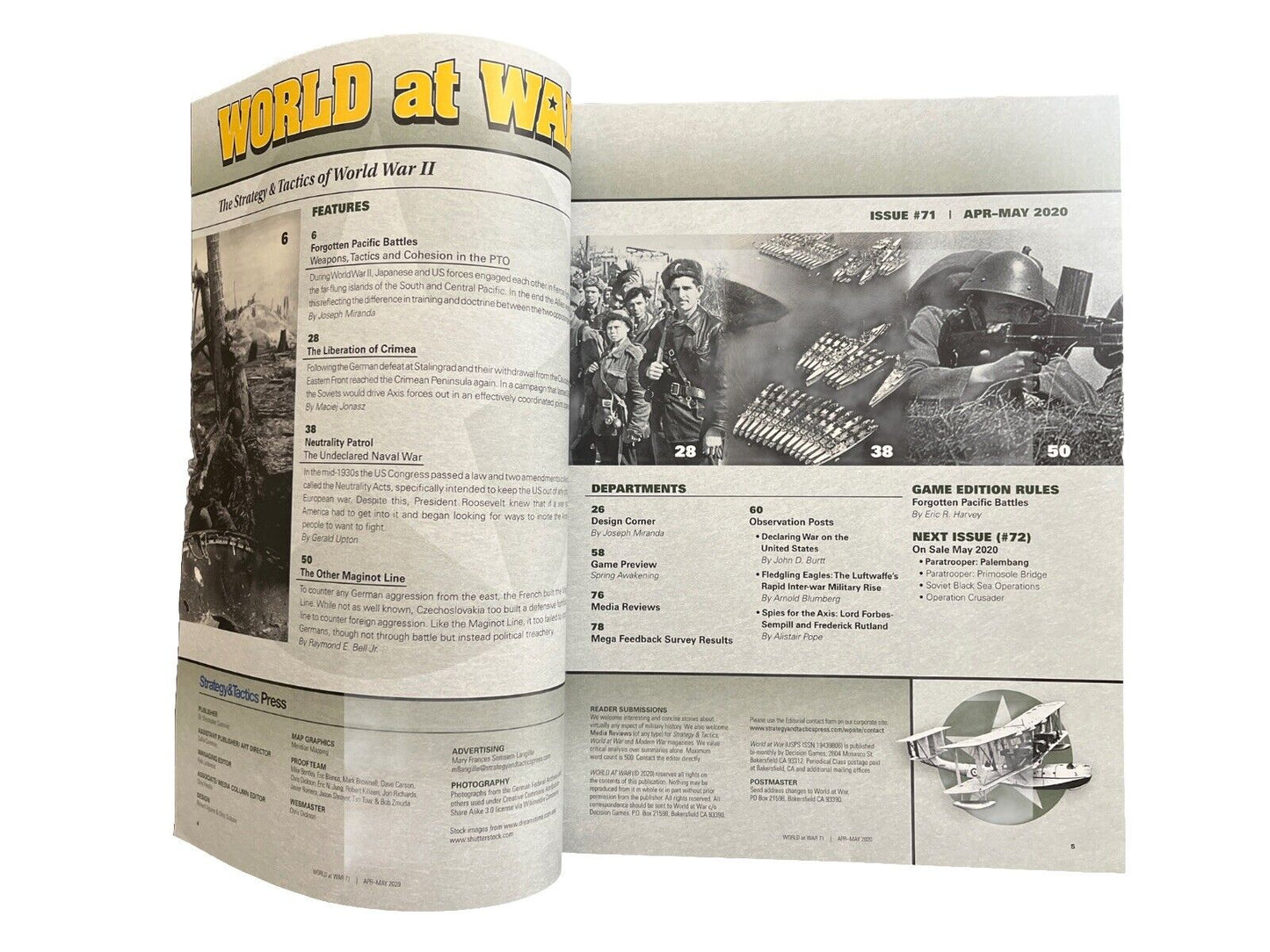 World At War Magazine #71 With Historical Game - Forgotten Pacific Battles