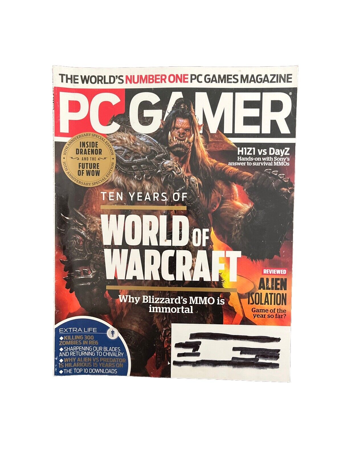 PC Gamer Holiday 2014 #260 Ten Years of World of Warcraft Video Game Magazine