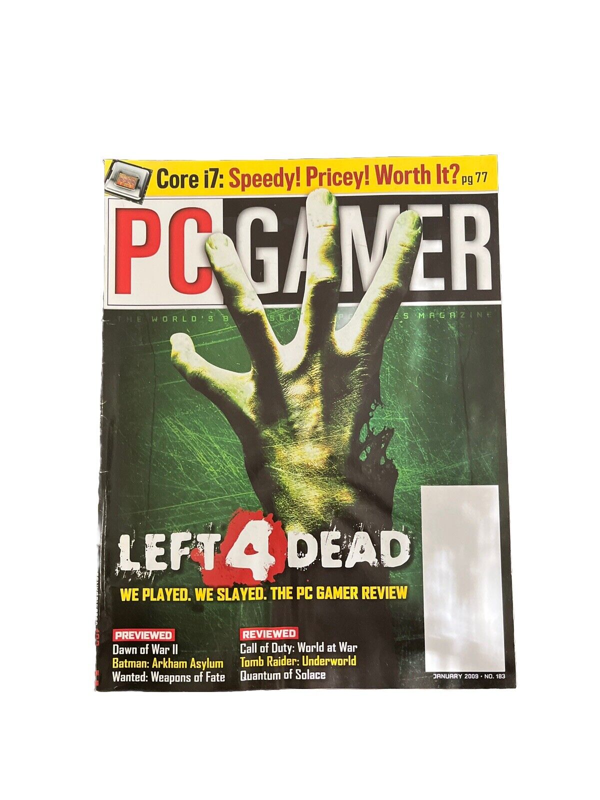 January 2009 PC GAMER #183 Vintage Computer video game magazine Left 4 Dead