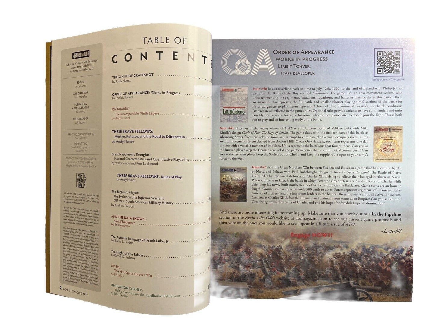 Against The Odds Mag #39 With Military History Board Game - These Brave Fellows