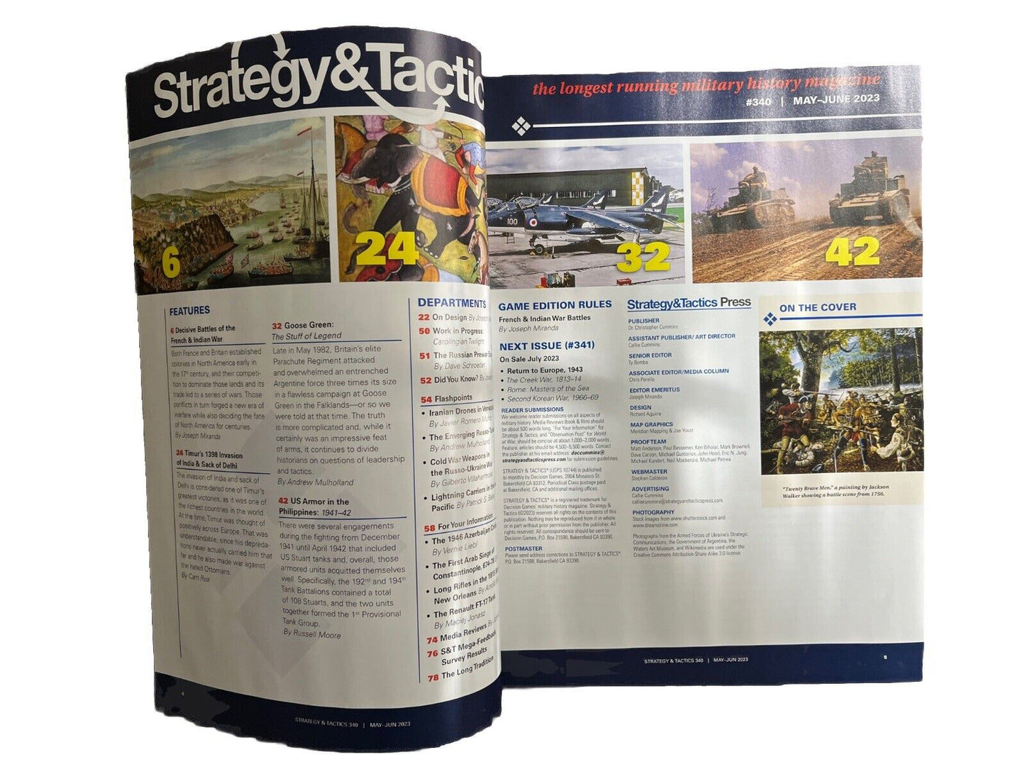 Strategy & Tactics Magazine #340 With Table War Game French & Indian War Battles