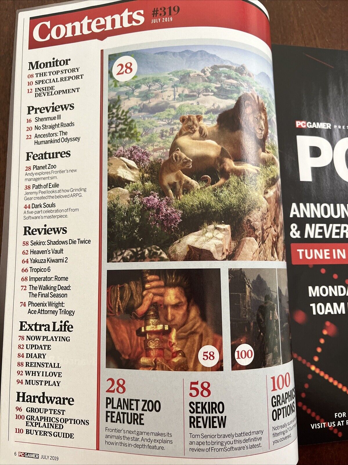 PC Gamer Video Games Magazine July 2019 #319 Planet Zoo