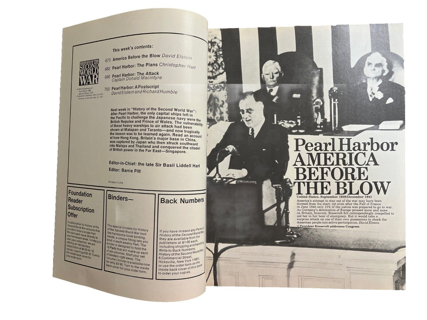 History Of The Second World War Collectable Magazine Part 25 Pearl Harbor